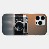 Old camera photographe, vintage camera iPhoneケース (裏面横)