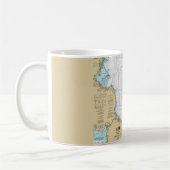 Old Cape Cod Bay Nautical Chart Mug コーヒーマグカップ (左)