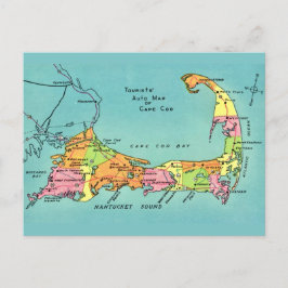 Old Cape Cod Map ポストカード