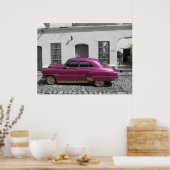 Old car in Trinidad, Cuba ポスター (キッチン)