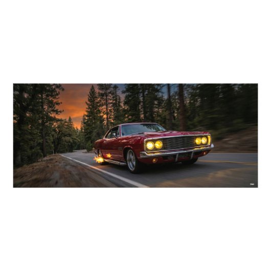 Old car on the road  フォトプリント            (正面)