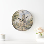 Old Church Wall Clock — Historic Landscape Design ラージ壁時計 (ホーム)