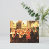 Old Classroom Sceneの絵画ファインアートはがき ポストカード (スタンド正面)