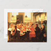 Old Classroom Sceneの絵画ファインアートはがき ポストカード (正面/裏面)