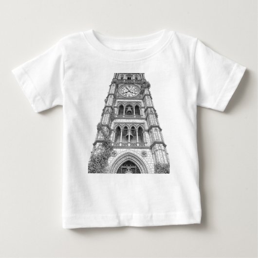 Old Clock Tower with Bells and Climbing Roses Colo ベビーTシャツ (正面)