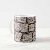Old cobble stone pattern at the streetabstract,anc コーヒーマグカップ (正面左)