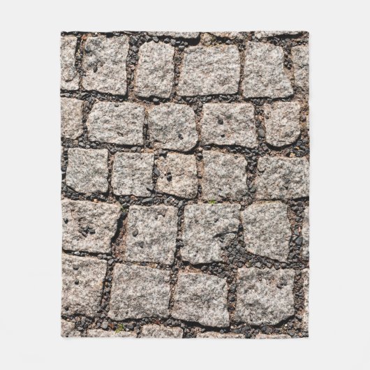 Old cobble stone pattern at the streetabstract,anc フリースブランケット (正面)