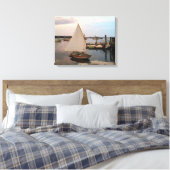 Old Cotuit Dingy at Sunset Streted Canvas Print キャンバスプリント (インサイチュ (寝室))