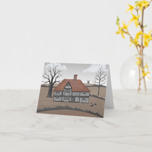 Old Crow Manor カード (黄色い花)