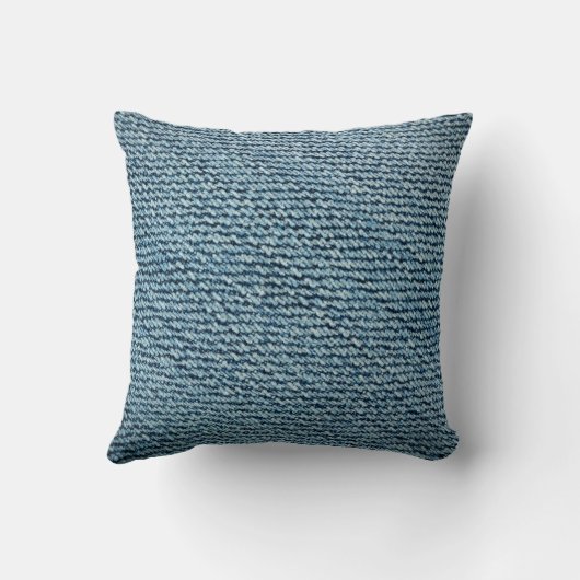 Old denim fabric background texture. abstract, anc クッション (裏面)