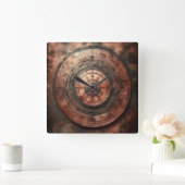 old dirty copper round object スクエア壁時計 (ホーム)