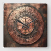old dirty copper round object スクエア壁時計 (正面)