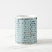Old dirty white brick wall backgroundabstract, age コーヒーマグカップ (中央)