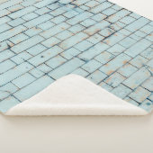 Old dirty white brick wall backgroundabstract, age シェルパブランケット (3/4)