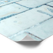 Old dirty white brick wall backgroundabstract, age ポスター (角)