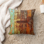 Old Dock planks Throw Pillow クッション (ブランケット)