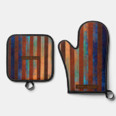 Old Dock Treasures Pot Holder / Metal 鍋つかみ&鍋敷きセット (正面)