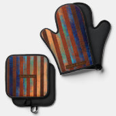 Old Dock Treasures Pot Holder / Metal 鍋つかみ&鍋敷きセット (正面/裏面)