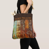 Old Dock Treasures Tote Bag. Sea-worn style. トートバッグ (クローズアップ)