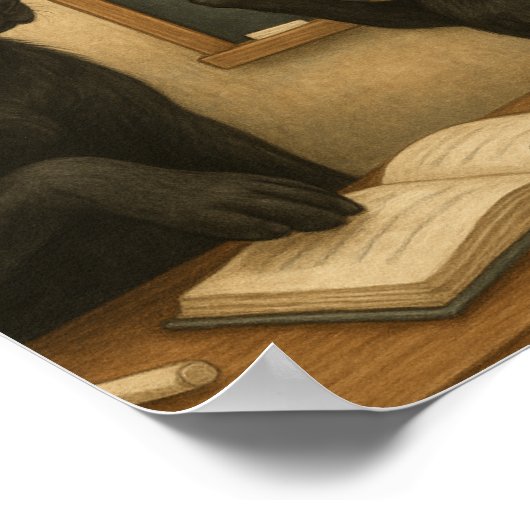 Old Dog Teaches New Pup some old Math   ポスター (角)