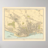 Old Dundee Scotland Map (1912)  ポスター (正面)