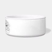 Old English Bulldogge Line Art personalized bowl ボウル (右)