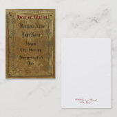 Old English Parchmentバックグランド名刺 名刺 (正面/裏面)