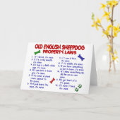 OLD ENGLISH SHEEPDOG財産法2 カード (黄色い花)
