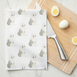 Old English Sheepdog キッチンタオル