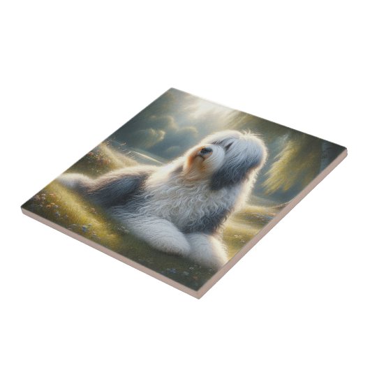 Old English Sheepdog タイル (側面)