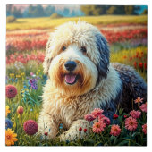 Old English Sheepdog タイル (正面)