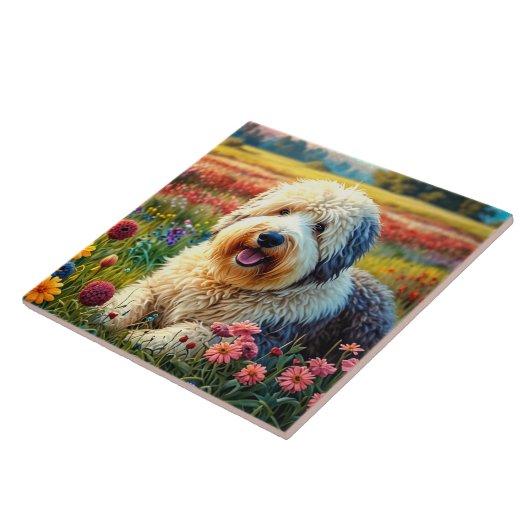 Old English Sheepdog タイル (側面)