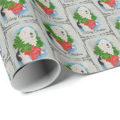 Old English Sheepdog Christmas  ラッピングペーパー (ロールコーナー)