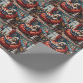 Old English Sheepdog Christmas Story Time Holiday ラッピングペーパー (角)