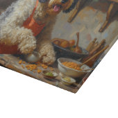 Old English Sheepdog Cooking in Kitchen カッティングボード (角)
