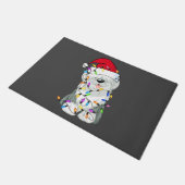 Old English Sheepdog Dog Light Decor Christmas Dog ドアマット (アングル)