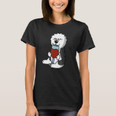 Old English Sheepdog Drinking Wine Dog Tシャツ (正面)