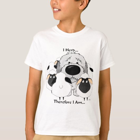 Old English Sheepdog - I Herd I Am Tシャツ (正面)