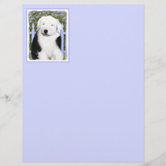 Old English Sheepdog Puppy's 絵画 - Dog Art (正面)