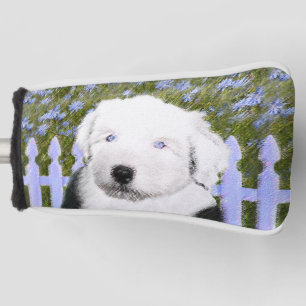 Old English Sheepdog Puppy's 絵画 - Dog Art ゴルフヘッドカバー
