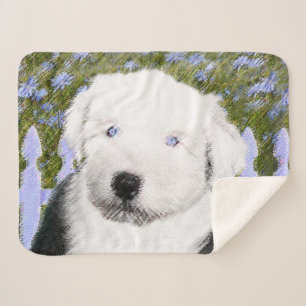 Old English Sheepdog Puppy's 絵画 - Dog Art シェルパブランケット
