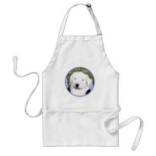 Old English Sheepdog Puppy's 絵画 - Dog Art スタンダードエプロン