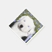 Old English Sheepdog Puppy's 絵画 - Dog Art スタンダードカクテルナプキン (角)