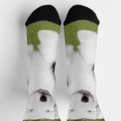 Old English Sheepdog Puppy's 絵画 - Dog Art ソックス (上部)