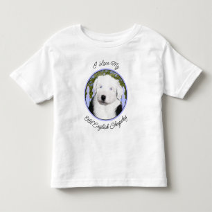Old English Sheepdog Puppy's 絵画 - Dog Art トドラーTシャツ