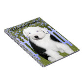 Old English Sheepdog Puppy's 絵画 - Dog Art ノートブック (右側)