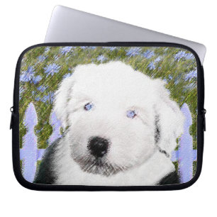 Old English Sheepdog Puppy's 絵画 - Dog Art ラップトップスリーブ