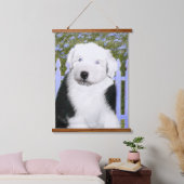 Old English Sheepdog Puppy's 絵画 - Dog Art 吊り下げ型タペストリー (寝室)