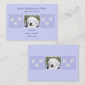 Old English Sheepdog Puppy's 絵画 - Dog Art 名刺 (正面/裏面)