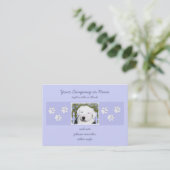 Old English Sheepdog Puppy's 絵画 - Dog Art 名刺 (スタンド正面)